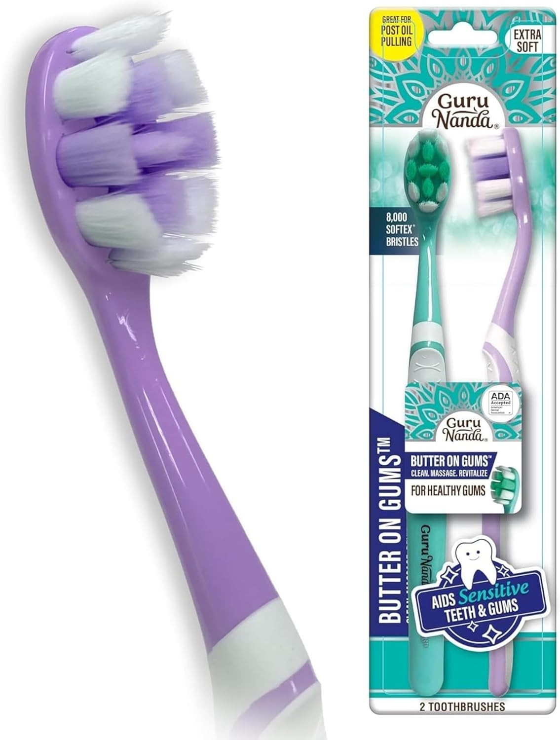 Ultra Soft Toothbrush for Sensitive Gums – 8000+ Bristles for Kids & Adults