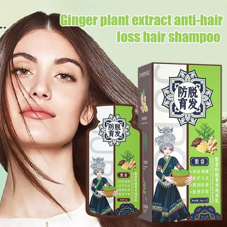 YUEYAN 10pc/box Polygonum Ginger Plant Extract Anti-Hair Loss Hair Shampoo