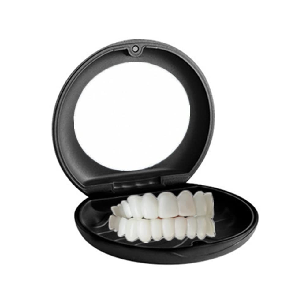 Silicone Gel Snap-On Perfect Smile Upper & Lower Teeth Braces with Storage Box &