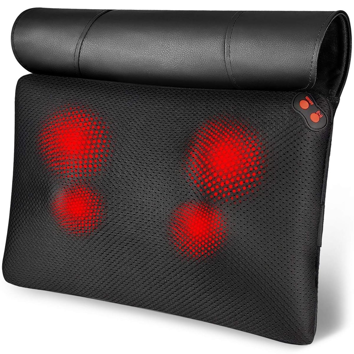 NEW WOQQW SHIATSU Neck and Back MASSAGER PILLOW WITH HEAT Deeper Tissue Kneading
