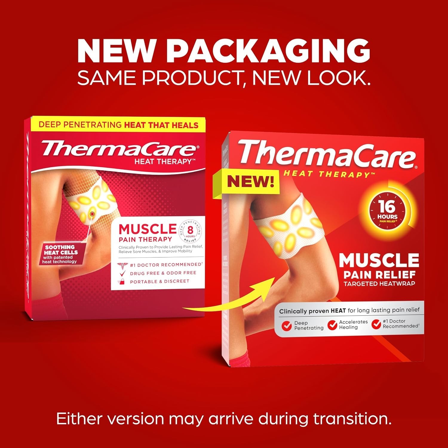 Portable Muscle Therapy Heating Pads – Multi-Purpose Adhesive HeatWraps for B…