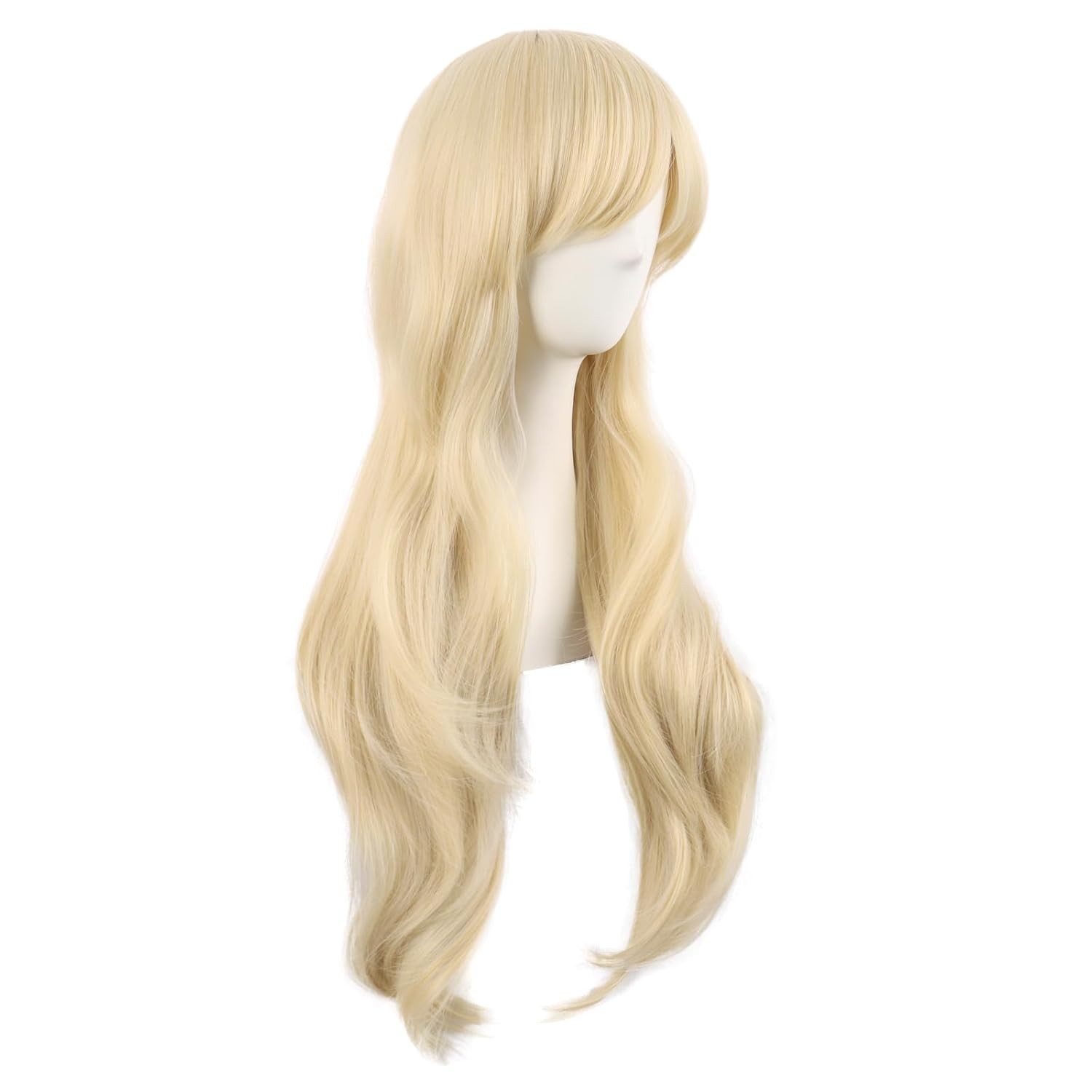 28 Inch/70 cm Women Side Bangs Long Curly Hair Cosplay Synthetic Wig Mixed Bl…