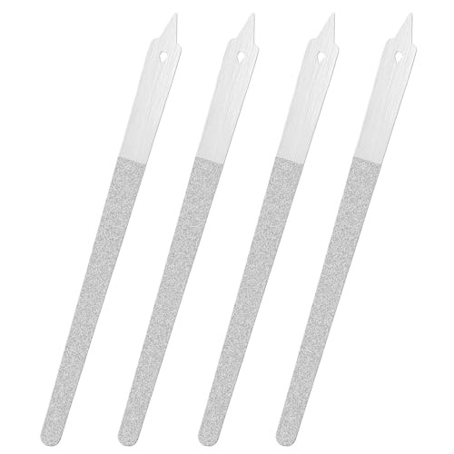 4 PCS Diamond Deb Nail File Double Sided Fingernail Files Stainless Steel Nail