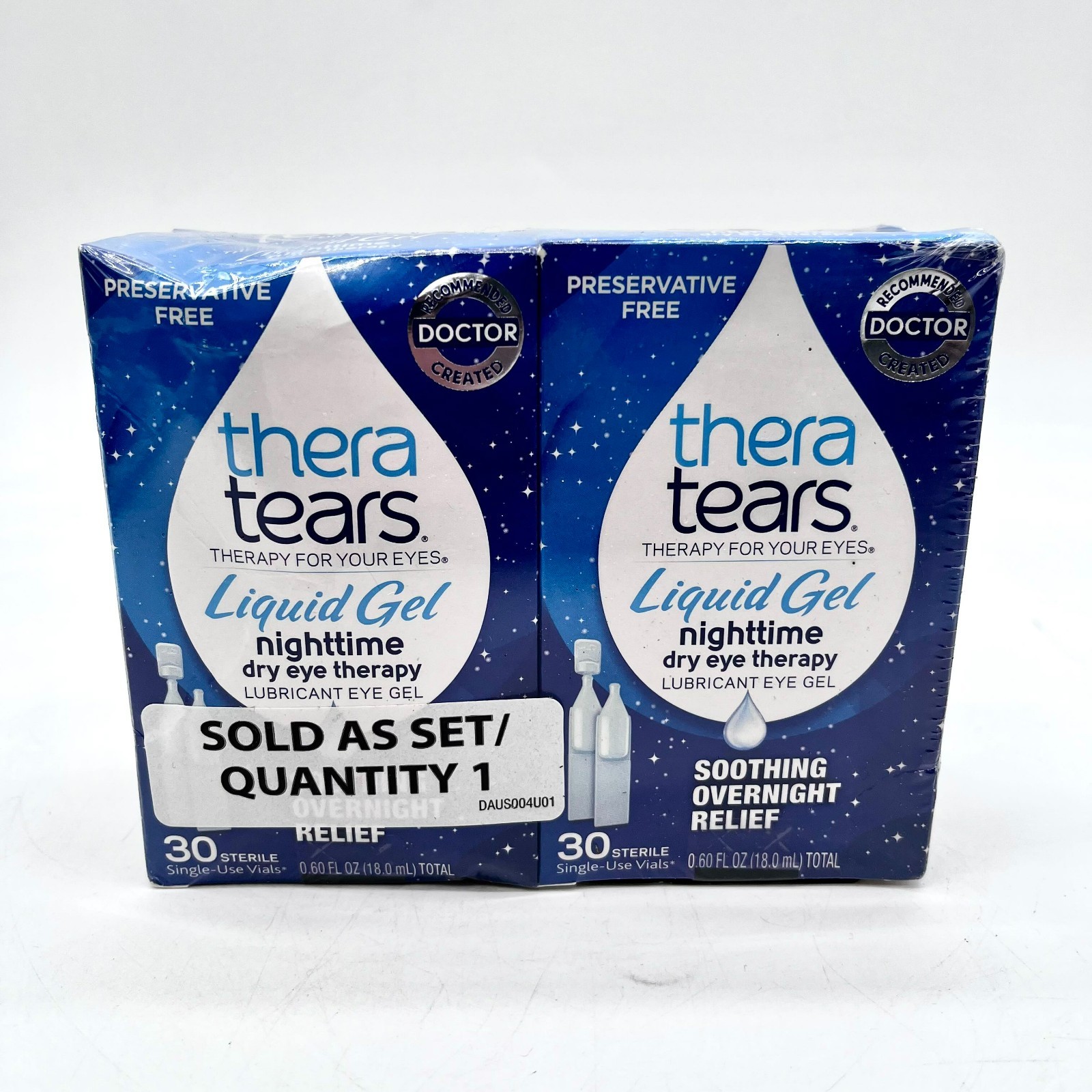 Box Of 2 Thera Tears Liquid Gel Nighttime Dry Eye Therapy (0.60 Fl Oz/18.0ML)