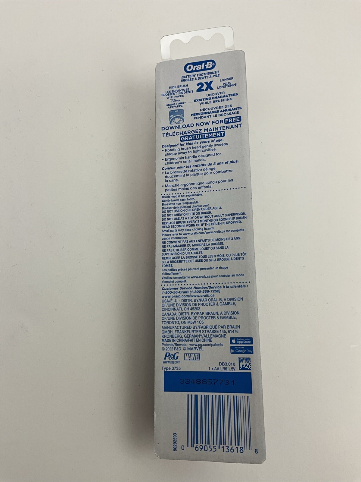 Oral-B Kids Marvel’s Avengers Battery Toothbrush Kids 3+ Captain America