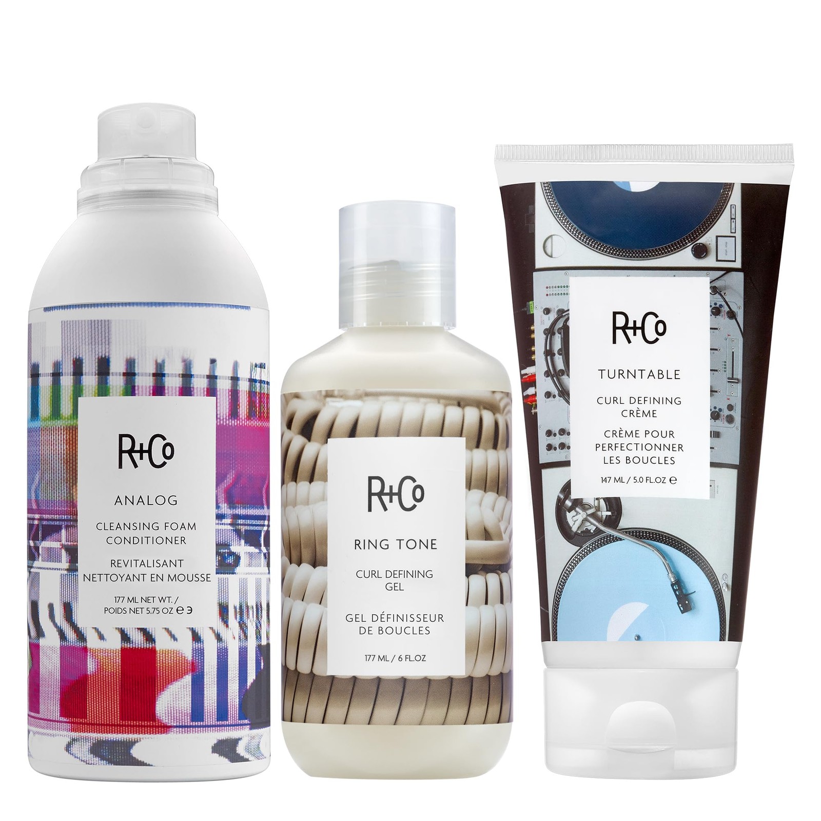 R+Co Rco Analog Cleansing Foam Conditioner Ring Tone Gel Crme Turntable Curl