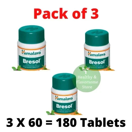 3 X Himalaya BRESOL 60 TABLETS EACH PACK