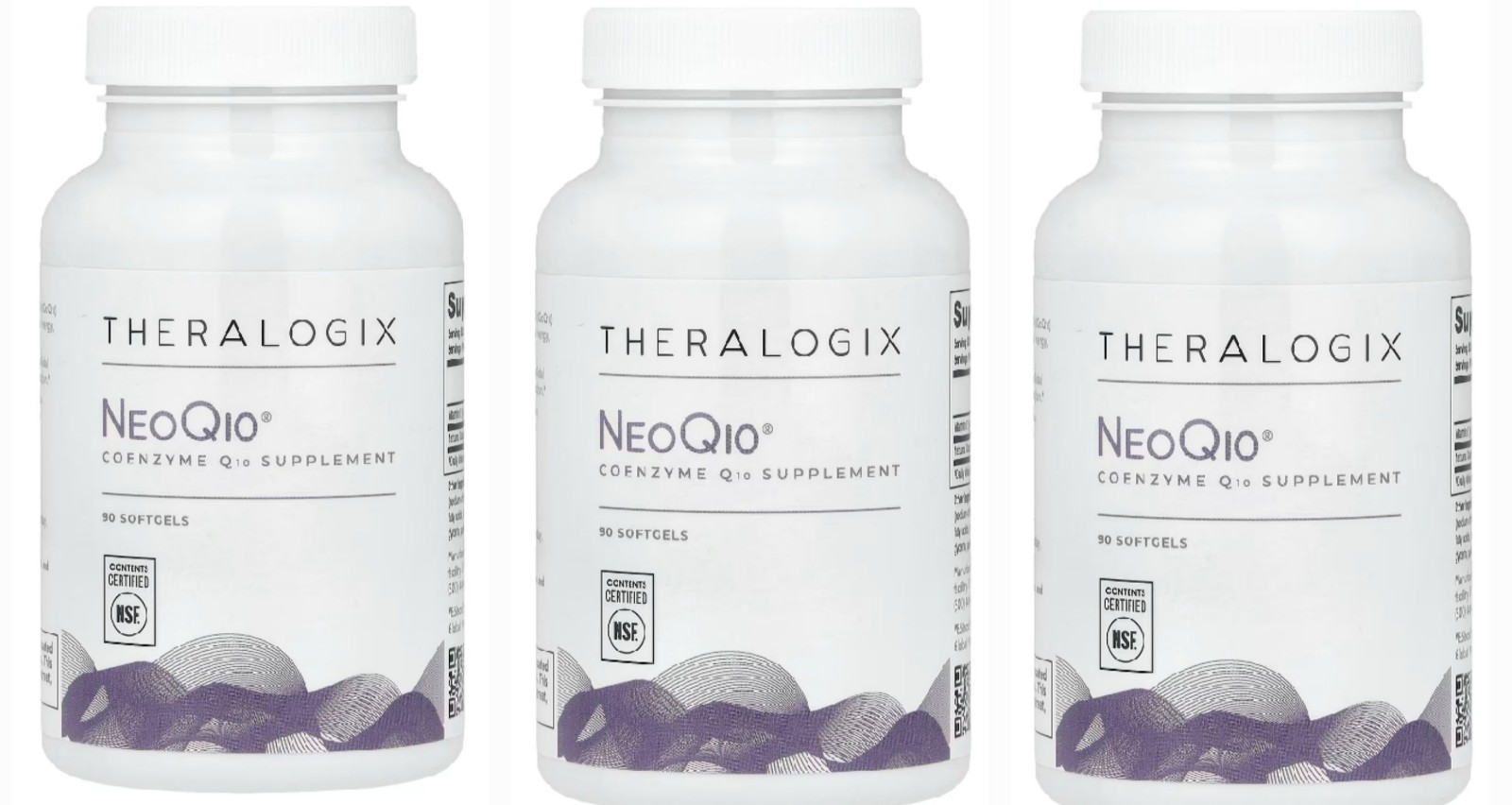 3X Theralogix NeoQ10 Coenzyme Q10 Heart Cellular Energy 90 Softgels Exp 05/26