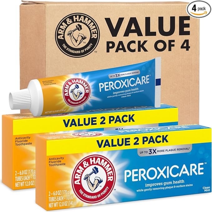 ARM & Hammer Peroxicare Toothpaste for Gum Health, Baking Soda Toothpaste, Clean