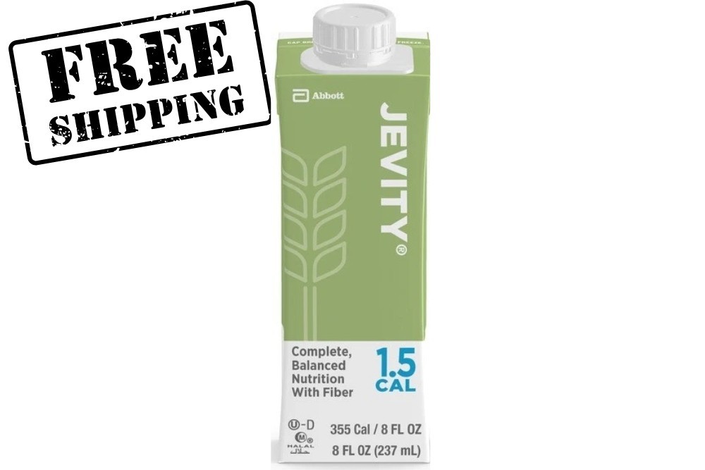 Jevity 1.5 Cal Tube Feeding Formula High Protein Nutrition Drink 8 oz Pack of 24