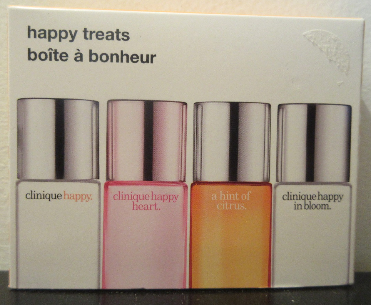 Clinique Happy Treats Perfume Spray Set 4 x 0.24 oz Happy Heart Bloom Citrus