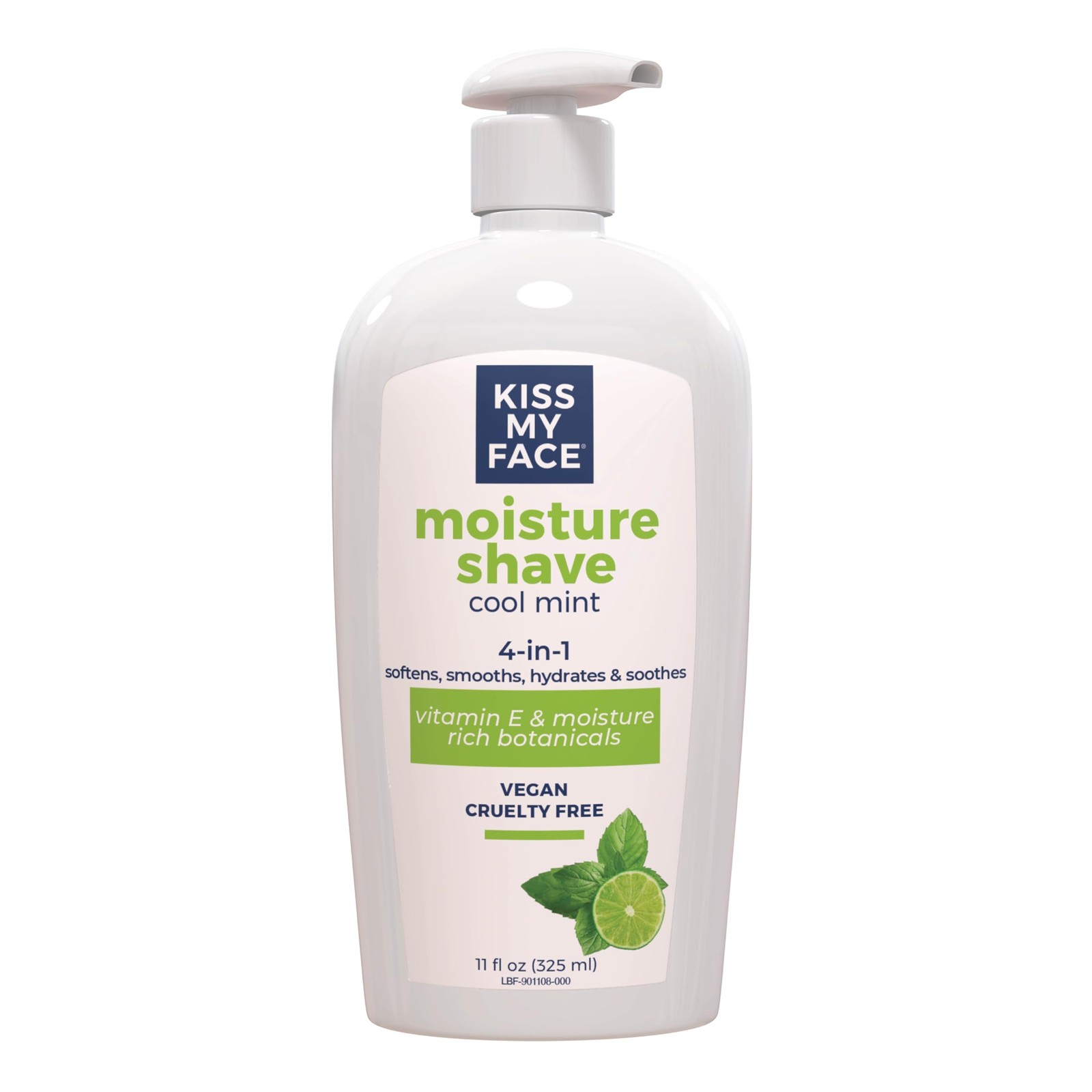 Kiss My Face 4-in-1 Moisture Shave, Cool Mint 11 11 Fl Oz (Pack of 1), Orange