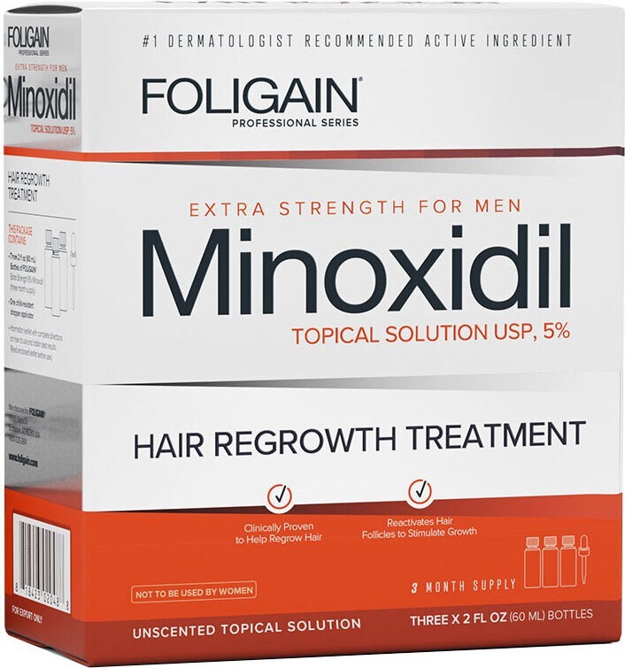 FOLIGAIN MINOX 5% HAIR REGROWTH TREATMENT FOR MEN – 3 Month Supply 180ml