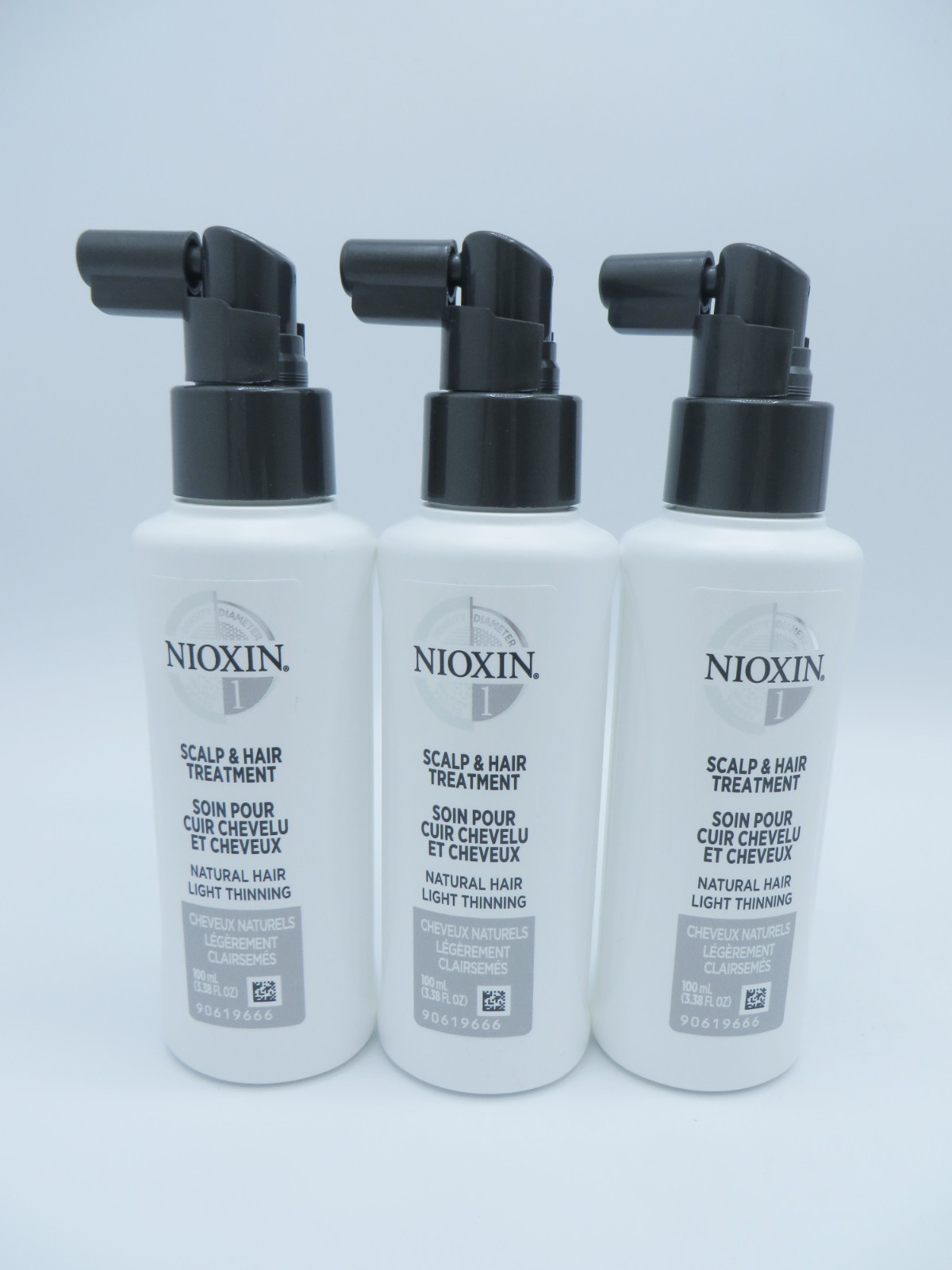 NIOXIN SYSTEM # 1 SCALP & HAIR TREATMENT 3.38 OZ (Lot of 3)