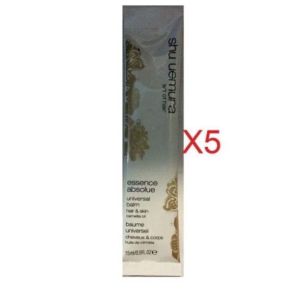 Shu Uemura Essence Absolue Universal Balm Hair & Skin Camellia Oil 0.5 Oz X 5