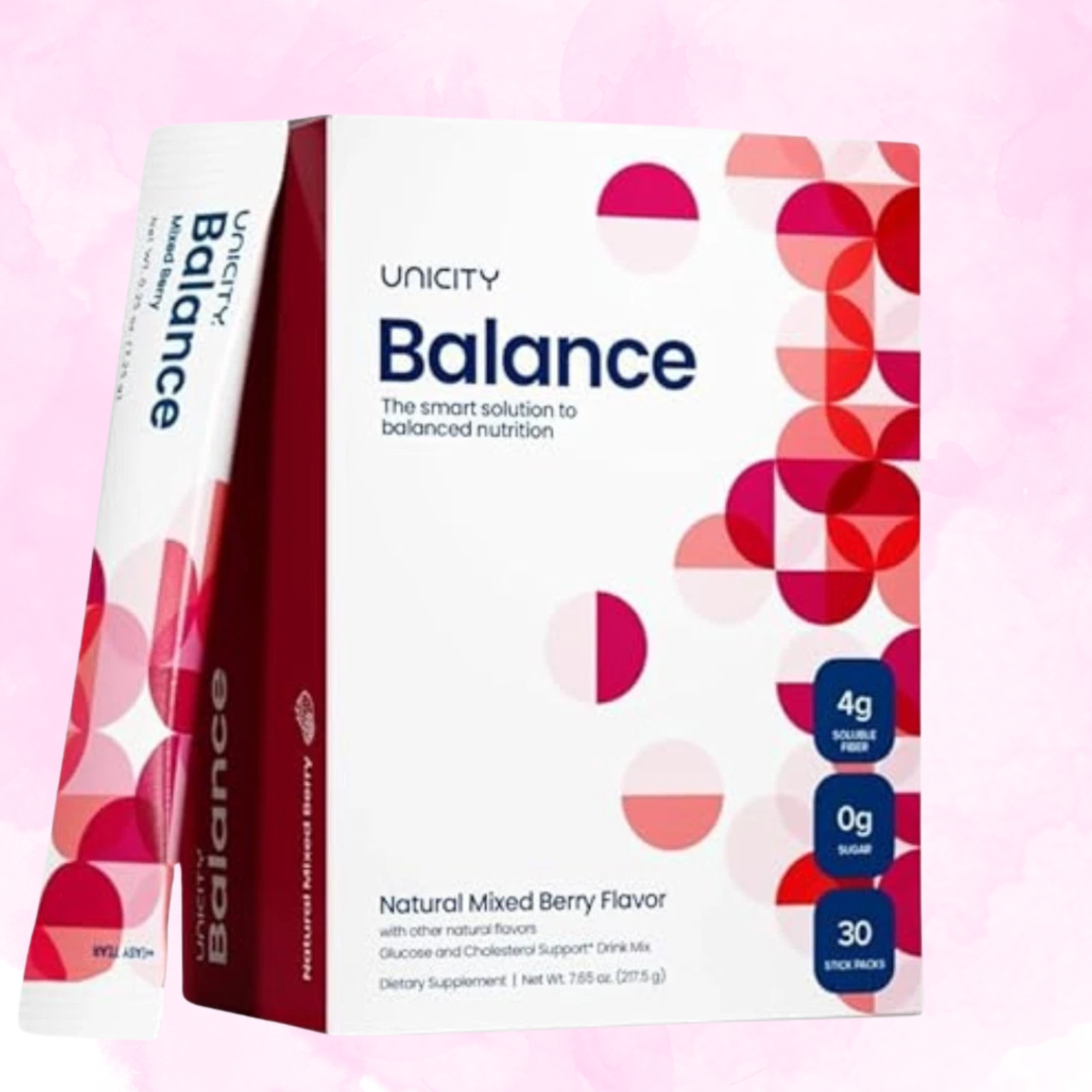 UNICITY Balance Natural Mixed Berry Fiber Supplement, 30 Sachets