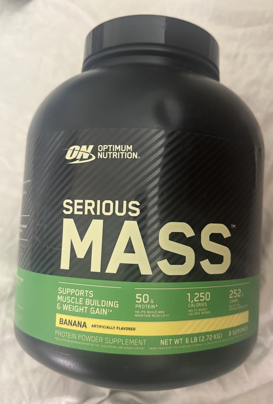 Optimum Nutrition Serious Mass Banana Weight Gainer 6lb Sealed EXP 2027