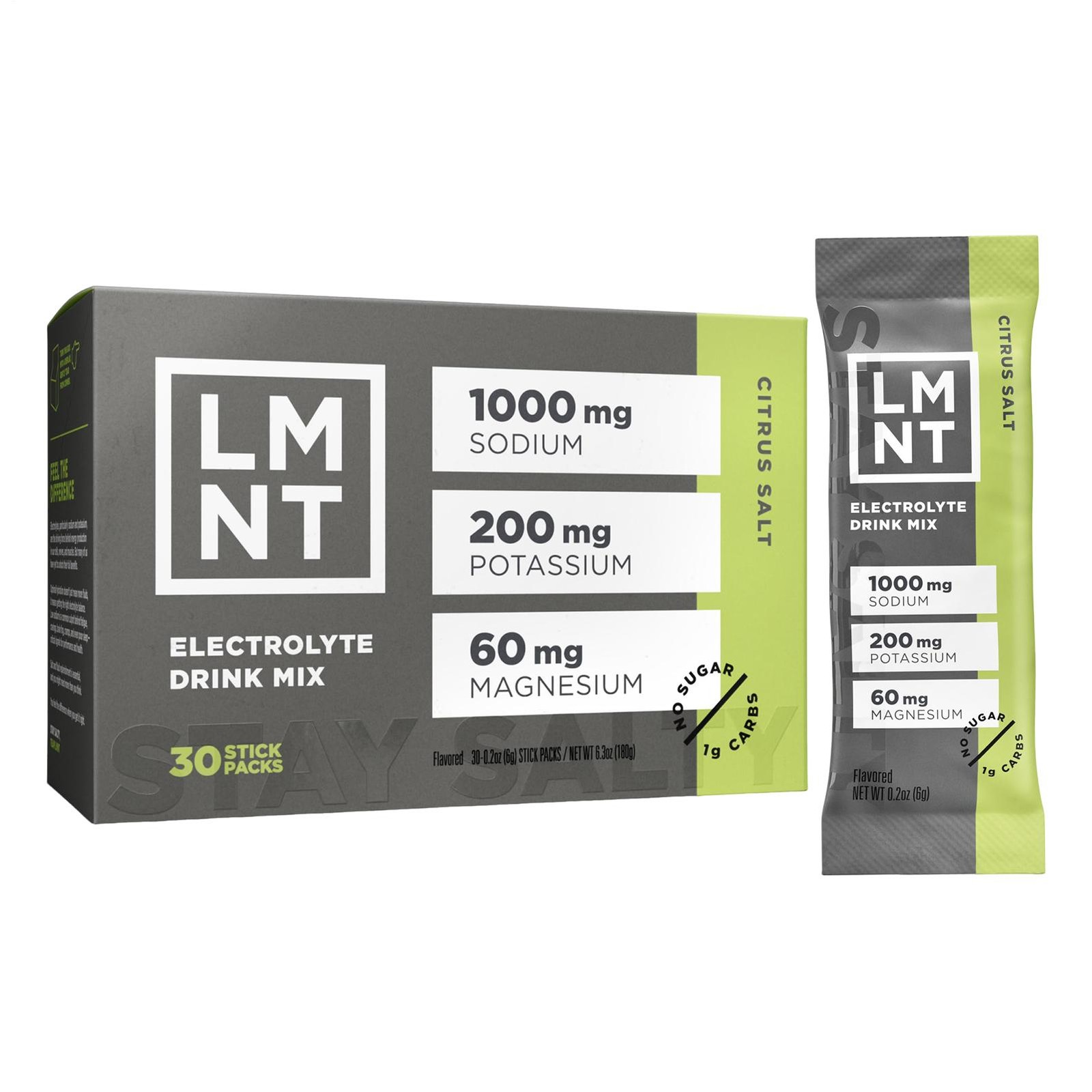 LMNT Electrolytes: 30-Pack Citrus Salt | NEW | ZERO-Sugar