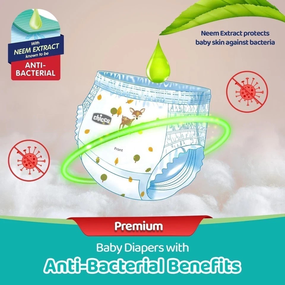 Chicco Comfy-Pro Pant Style Baby Diapers Medium, 30 Count