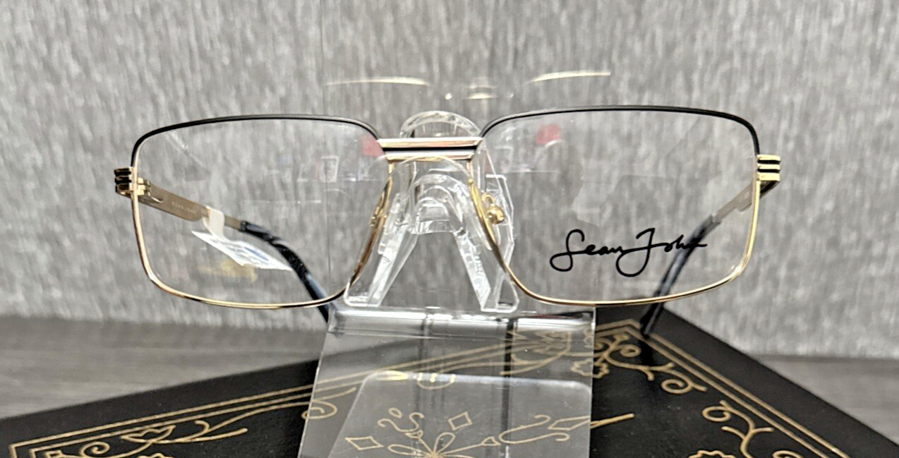 Sean John SJO 5157 002 Size 58-16-150 Black/Gold Eyeglass Frames Glasses