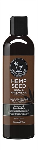 Hemp Seed Massage and Body Oil – Unscented – 8 Fl. Oz./ 237ml