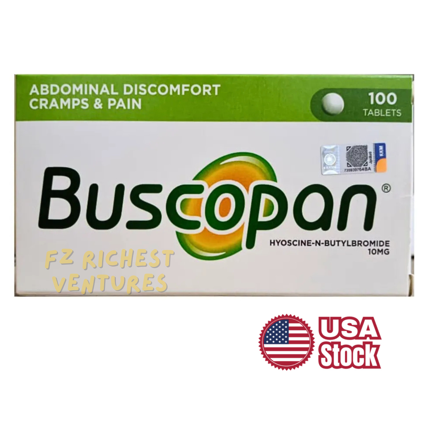 100 Tablets 10mg Irritable Stomach Discomfort Cramps Pain Relief [SHIP FROM USA]