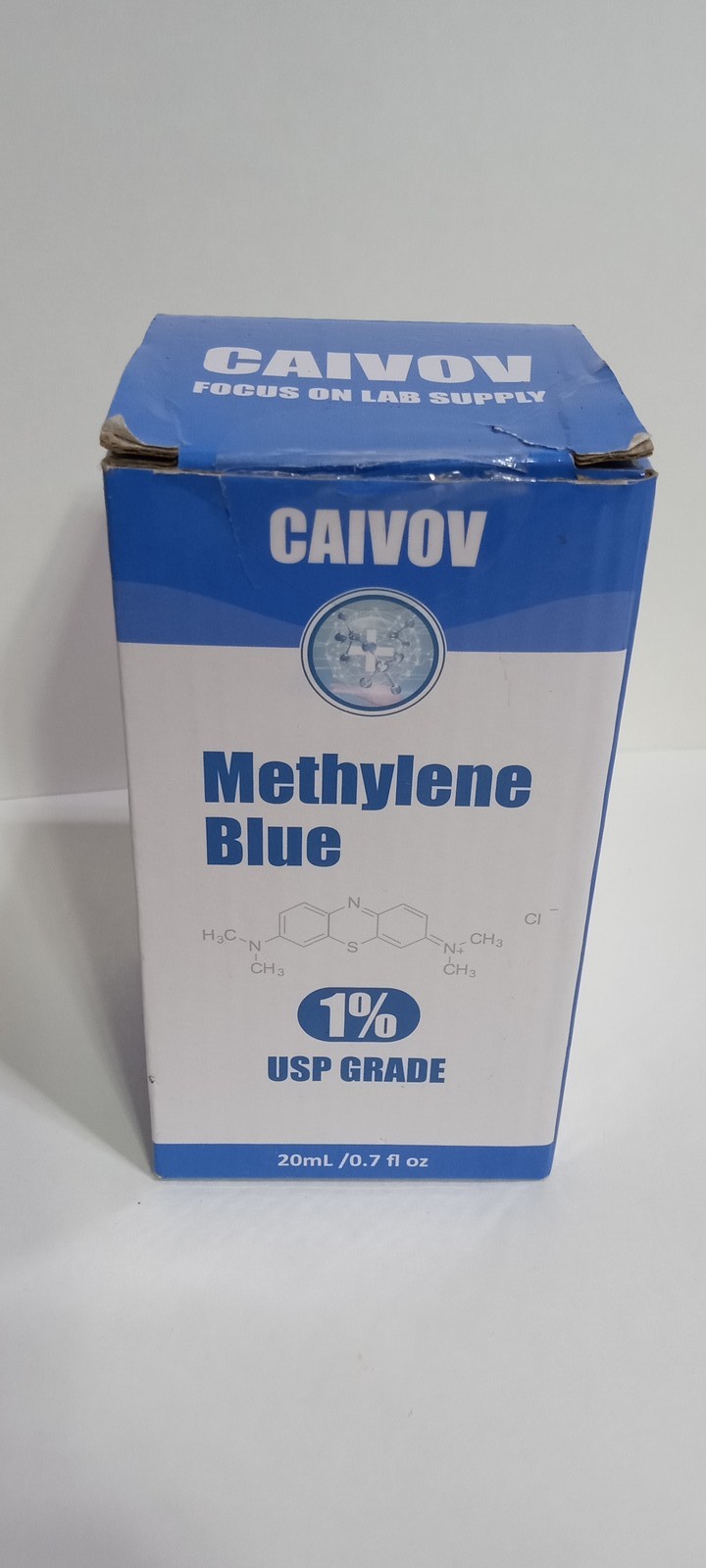 Methylene Blue Solution 1% USP Grade 20mL Lab & Aquarium Use Only
