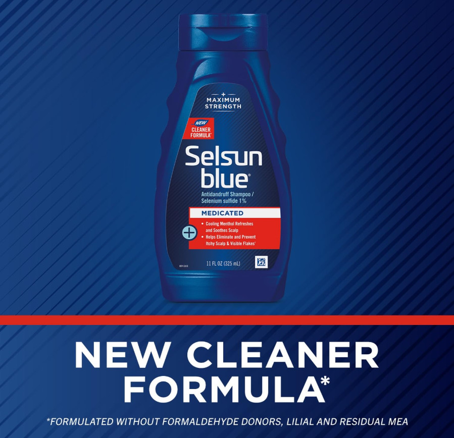 US STOCK Selsun Blue Medicated Antidandruff Shampoo Maximum Strength 11 fl oz