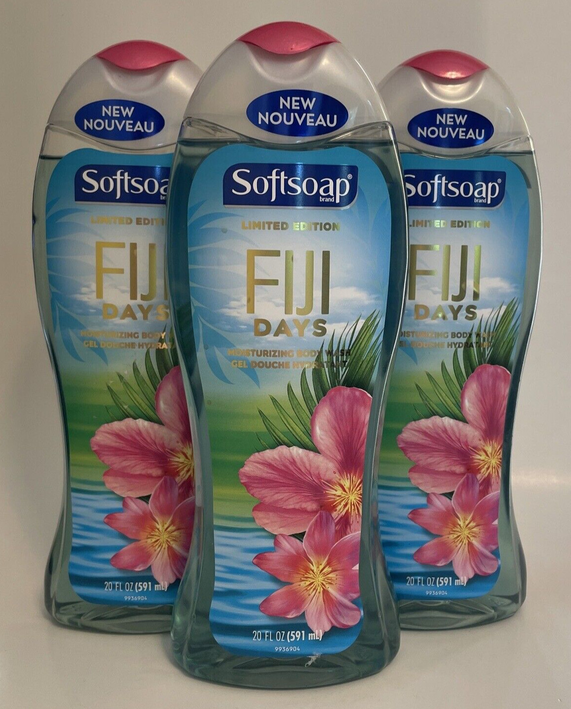 3 Softsoap Limited Edition Fiji Days Moisturizing Body Wash 20 oz each **READ*