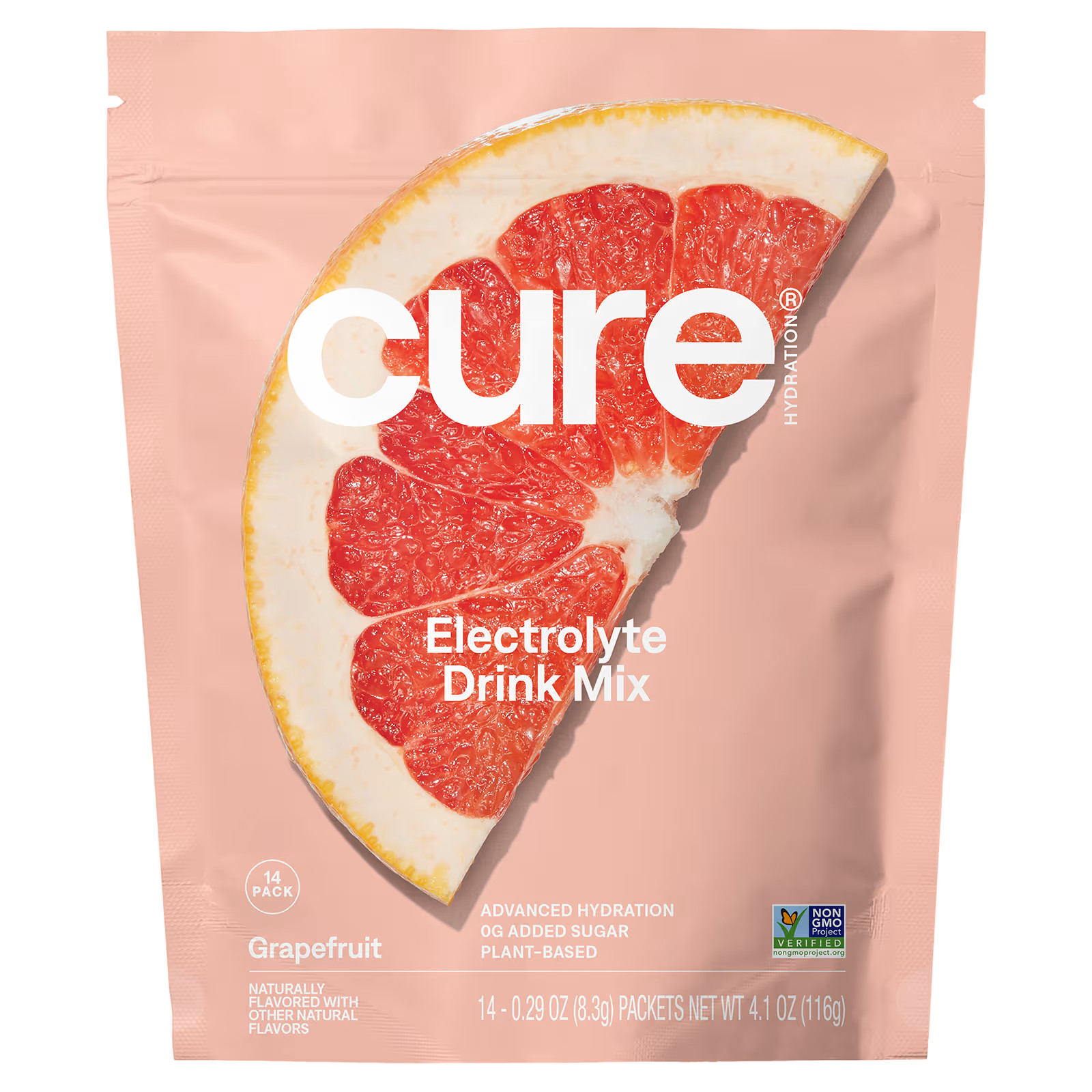 2 X Cure Hydration, Hydrating Electrolyte Mix, Grapefruit, 14 Packets, 0.29 oz (