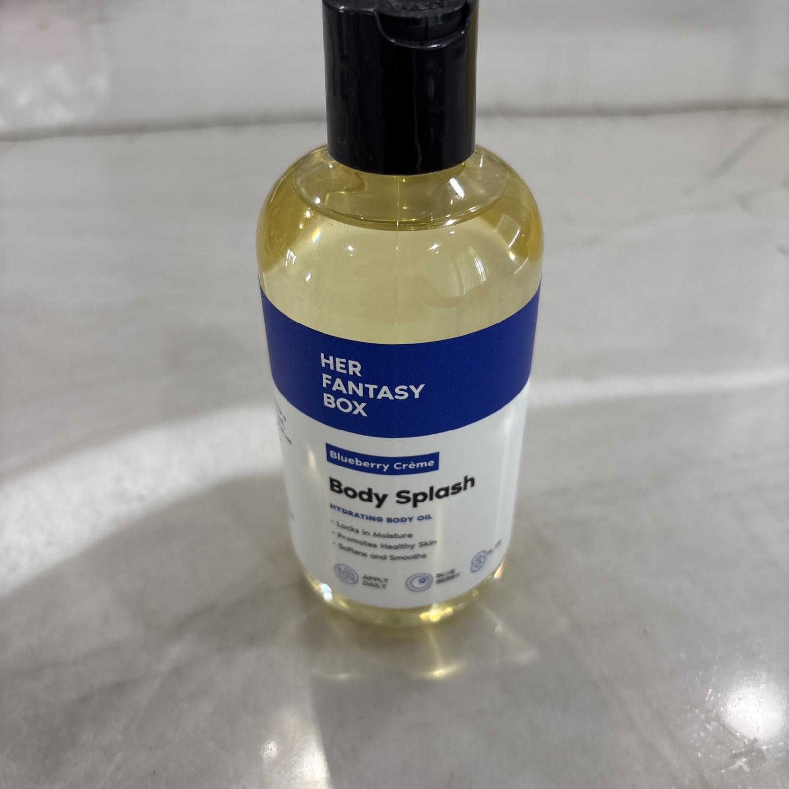 Her Fantasy Box Blueberry Hydrating Body Oil Vegan Paraben-Free 8 fl oz