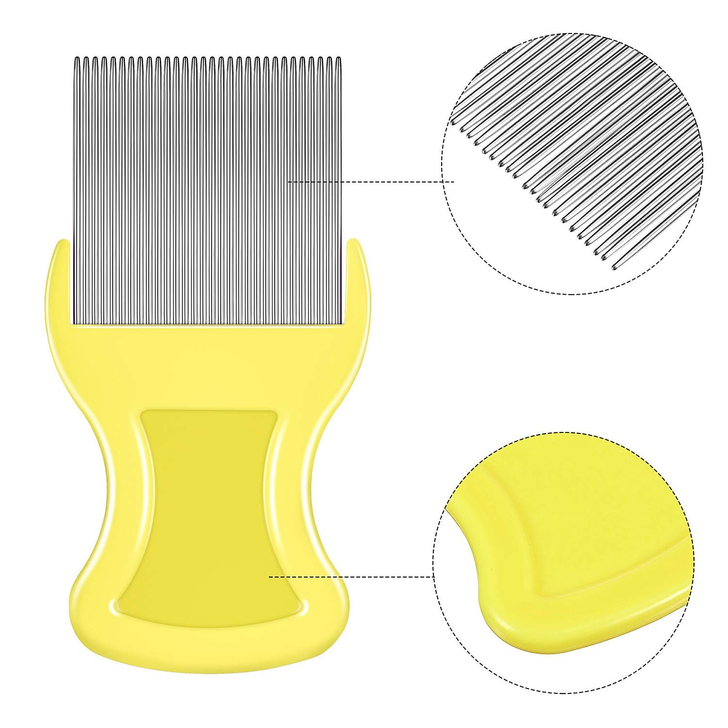 8 Pieces Flea Lice Combs Double Sided Lice and Nit Removal Hair Grooming Plastic