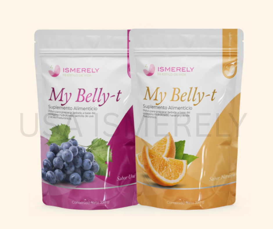 Té Colageno My Belly-t Ismerely Hidrolizado Uva, y naranja two pack