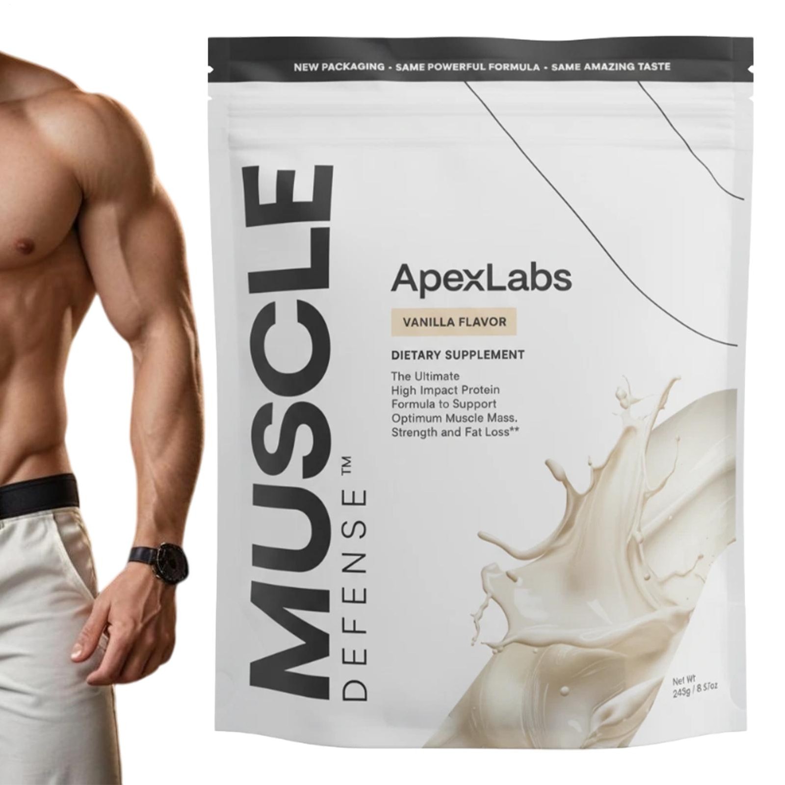 APEX LABS MUSCLE DEFENSE VANILLA FLAVOR – 8.57 OZ – NEW