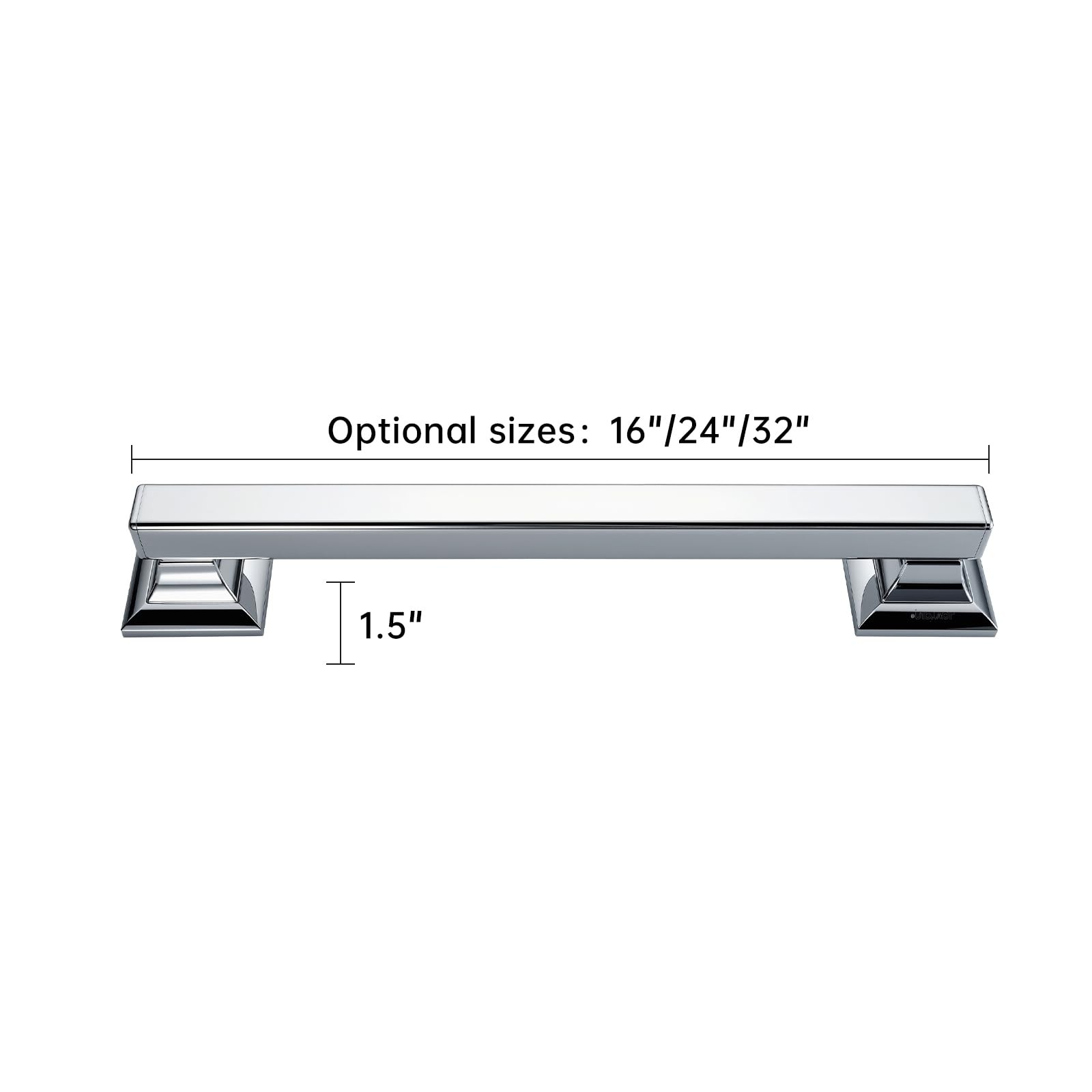 Joyrain Stainless Steel Square Grab Bar – Ada Compliant 500Lb Weight Limit