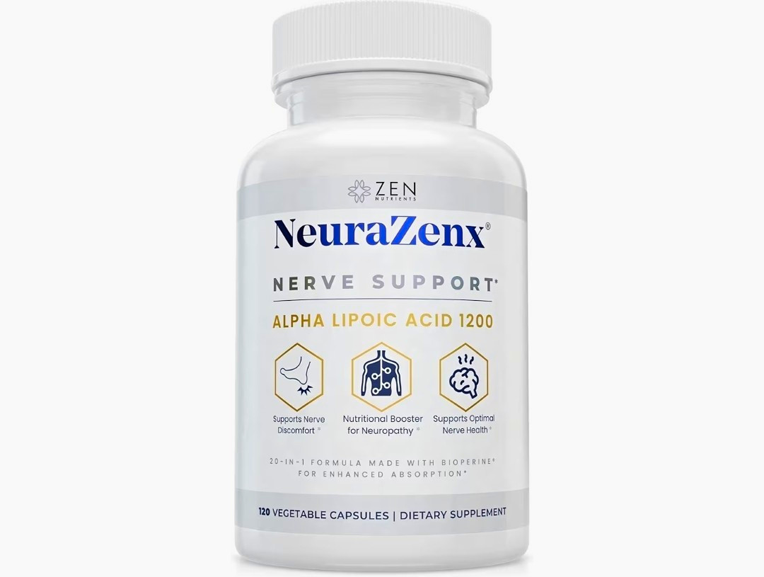 Zen Nutrients NeuraZenx Nerve Support Alpha Lipoic Acid 1200mg 120 Caps Non-GMO