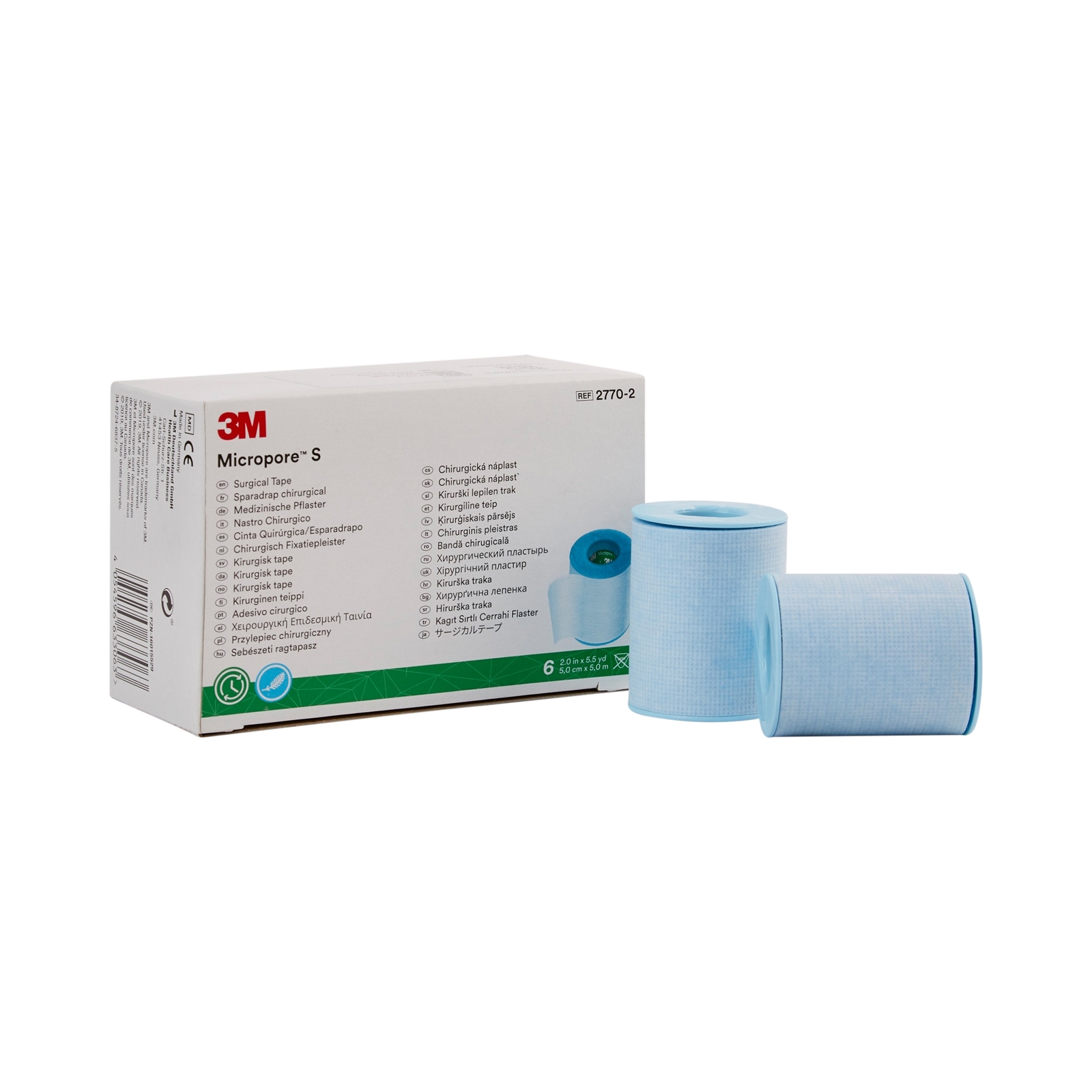 3M Blue Silicone Medical Tape 2″ x 5.5 Yd 10 Boxes 6 Rolls/Box