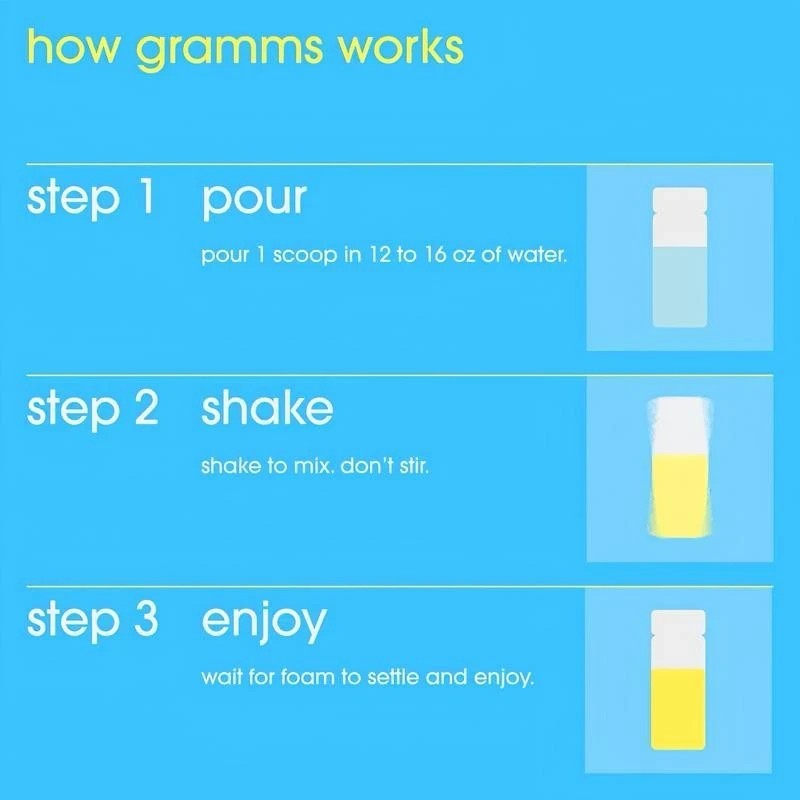 Gramms Lemon Flavor GrassFed Clear Whey Isolate Protein Powder pure protein