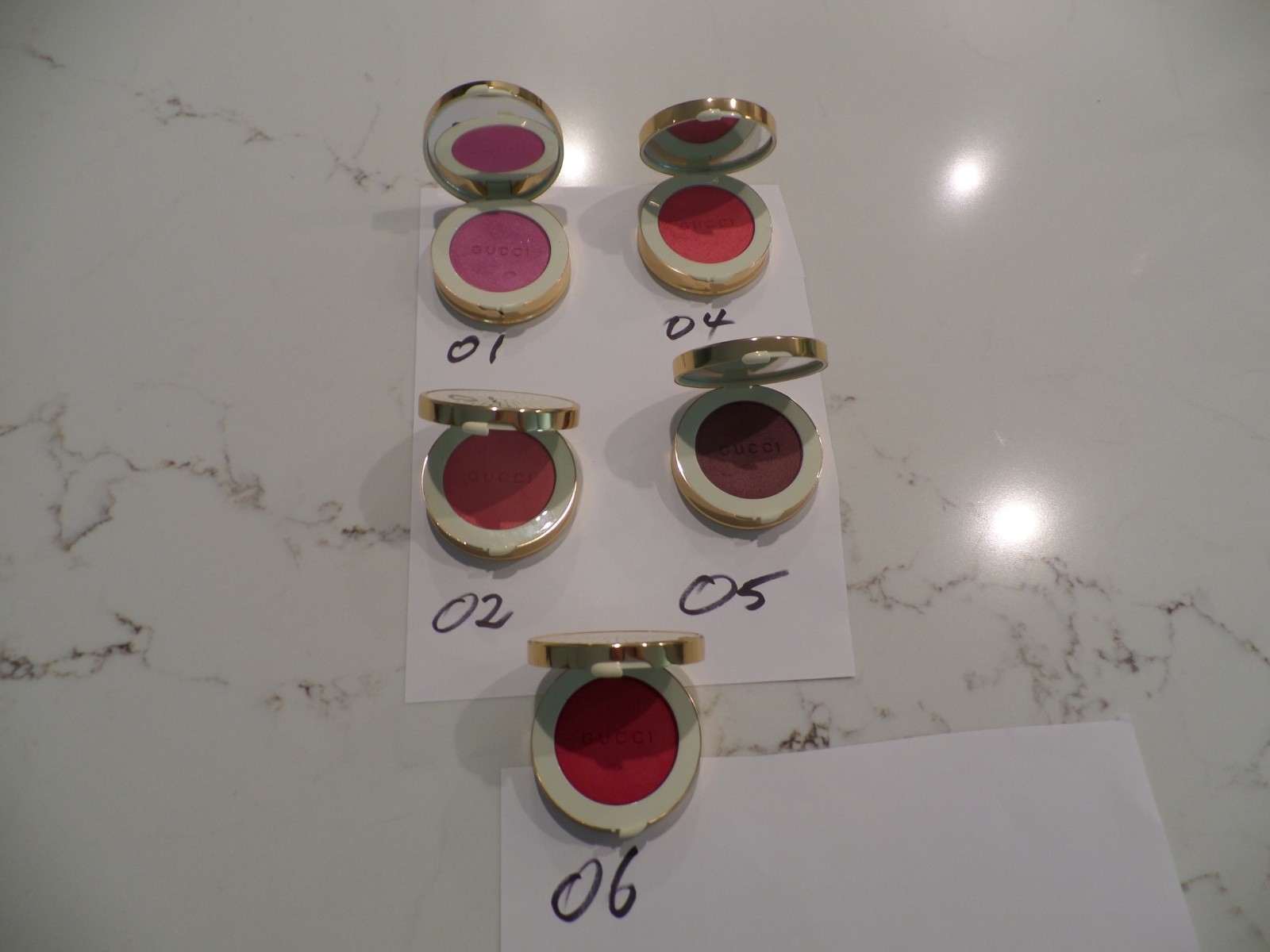 New Latest GUCCI Glow Blush radiant silky Luminous color to pick .19 oz. Italy