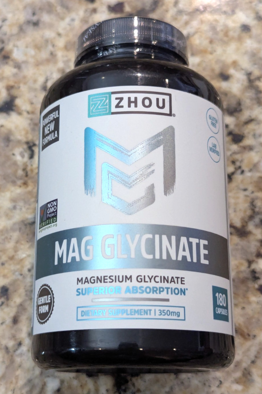 Zhou Mag Glycinate Magnesium Superior Absorption 180 capsules exp: 09/2029