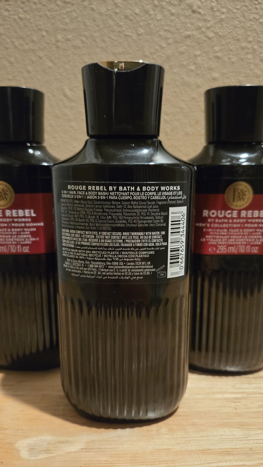 Bath & Body Works Men’s ROUGE REBEL 3 in 1 Body Wash 3 pc
