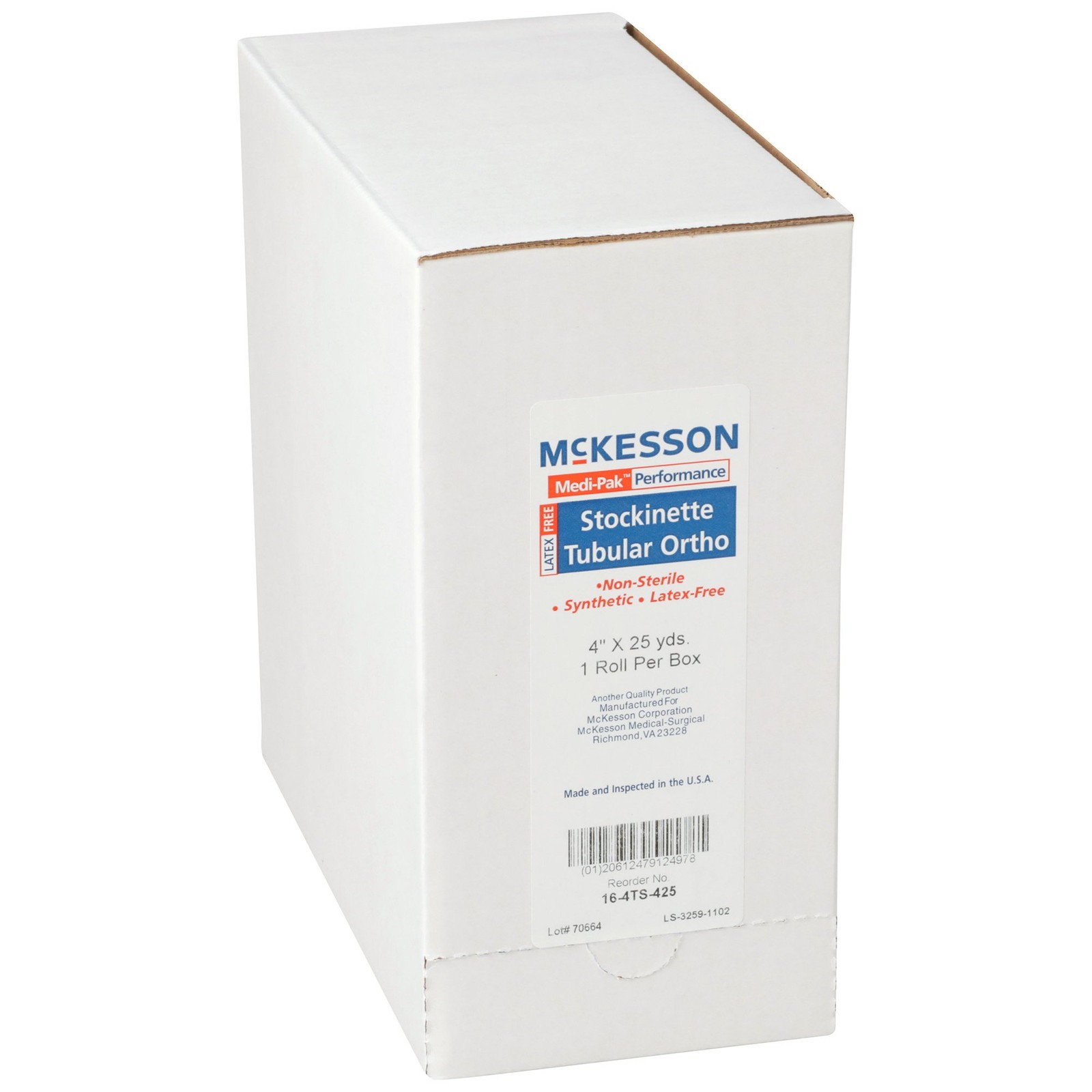 McKesson Stockinette 4 Inch X 25 Yard Polyester White 16-4TS-425 1 Ct
