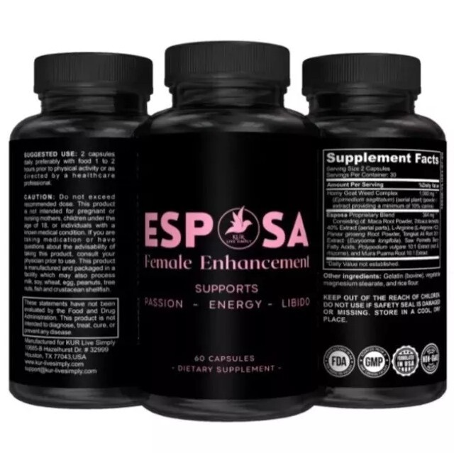 Esposa Female Libido Booster for Women Natural Female Enhancement Pills USA 60ct