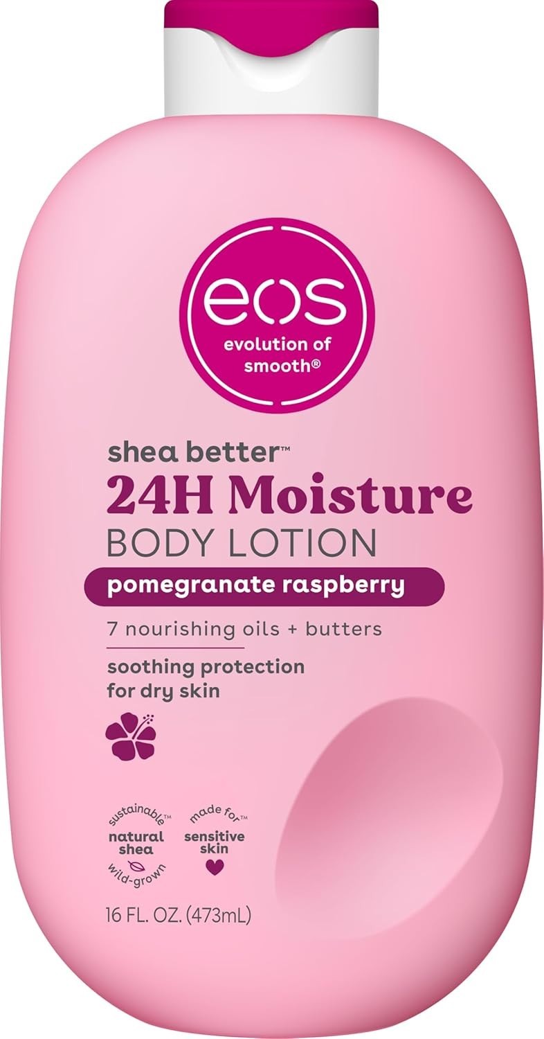 eos Shea Better Body Lotion Pomegranate Raspberry 24H Moisture Vegan 16 oz Pump