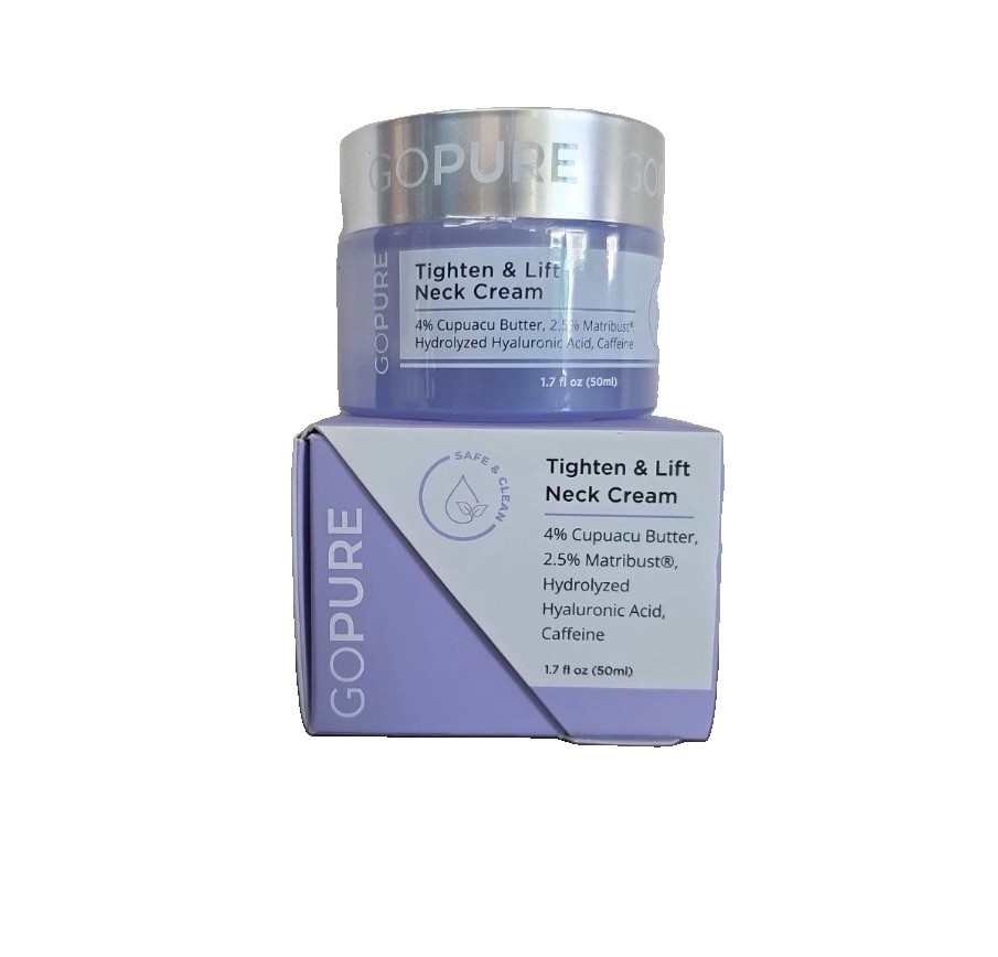 goPure Tighten & Lift Neck & Chest Moisturizer Cream for Visibly Firming 1.7 oz