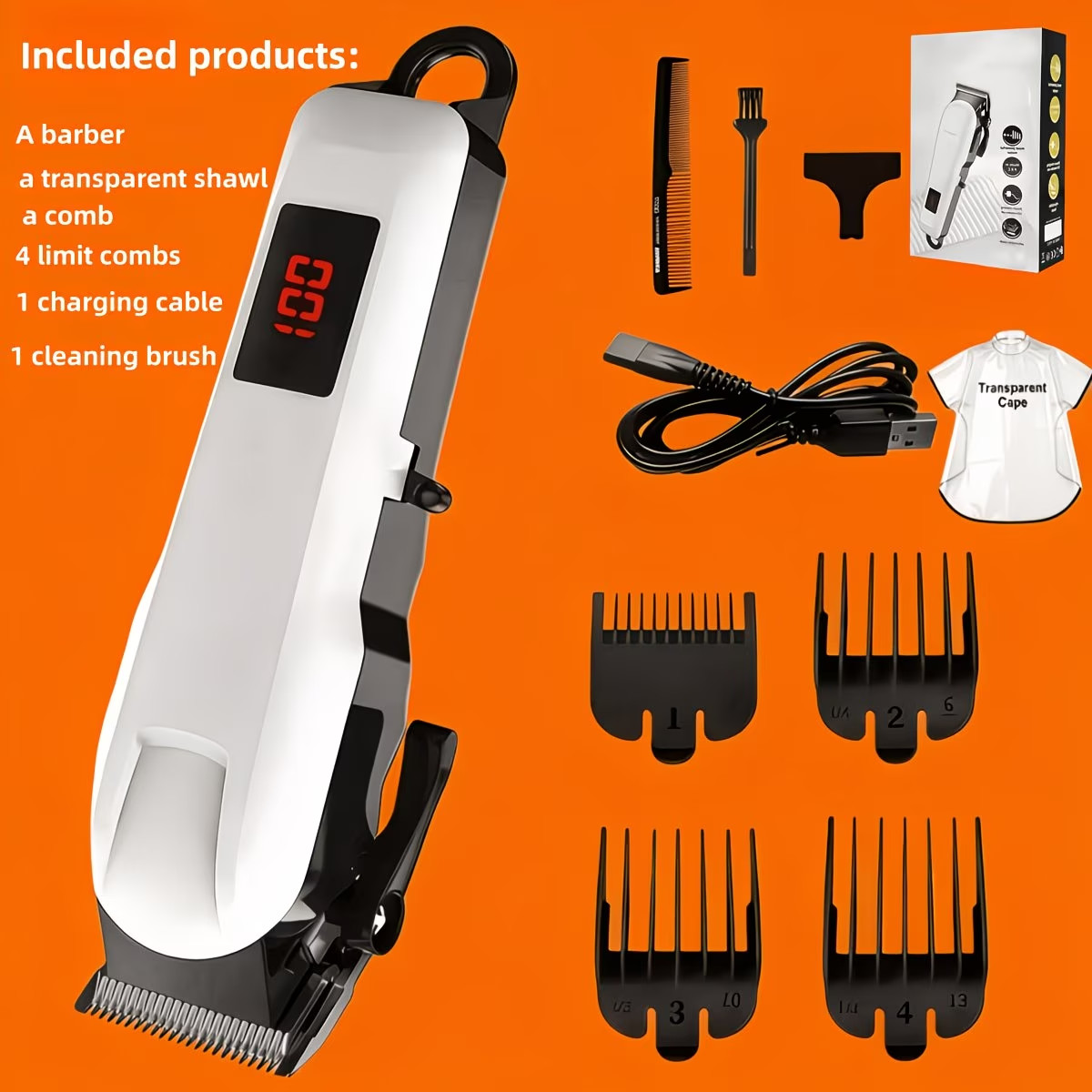 Valentine’s Gift | 9-in-1 Professional Hair Clipper & Trimmer for Haircuts, Bald