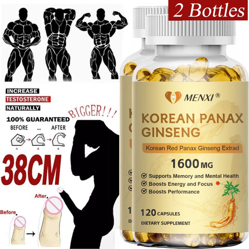 Red Korean Ginseng 240 Capsule 1600mg 6 years old Pure Red Panax Premium Quality