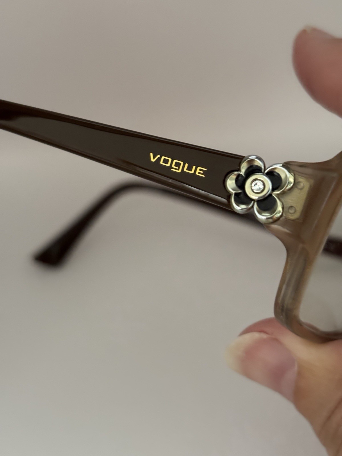 NEW VOGUE VO 2836-B 1913 BROWN BLACK CRYSTALS EYEGLASSES -Frames Only