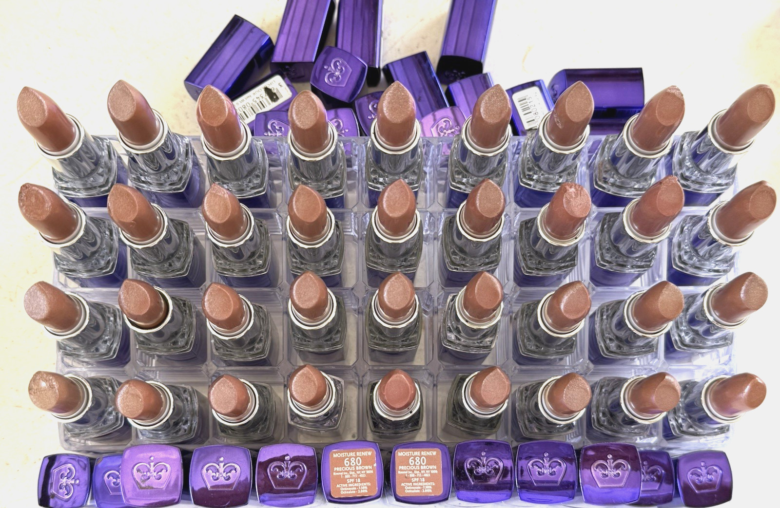 1 Rimmel Moisture Renew Lipstick – 680 Precious Brown – Imperfect Tips see pics