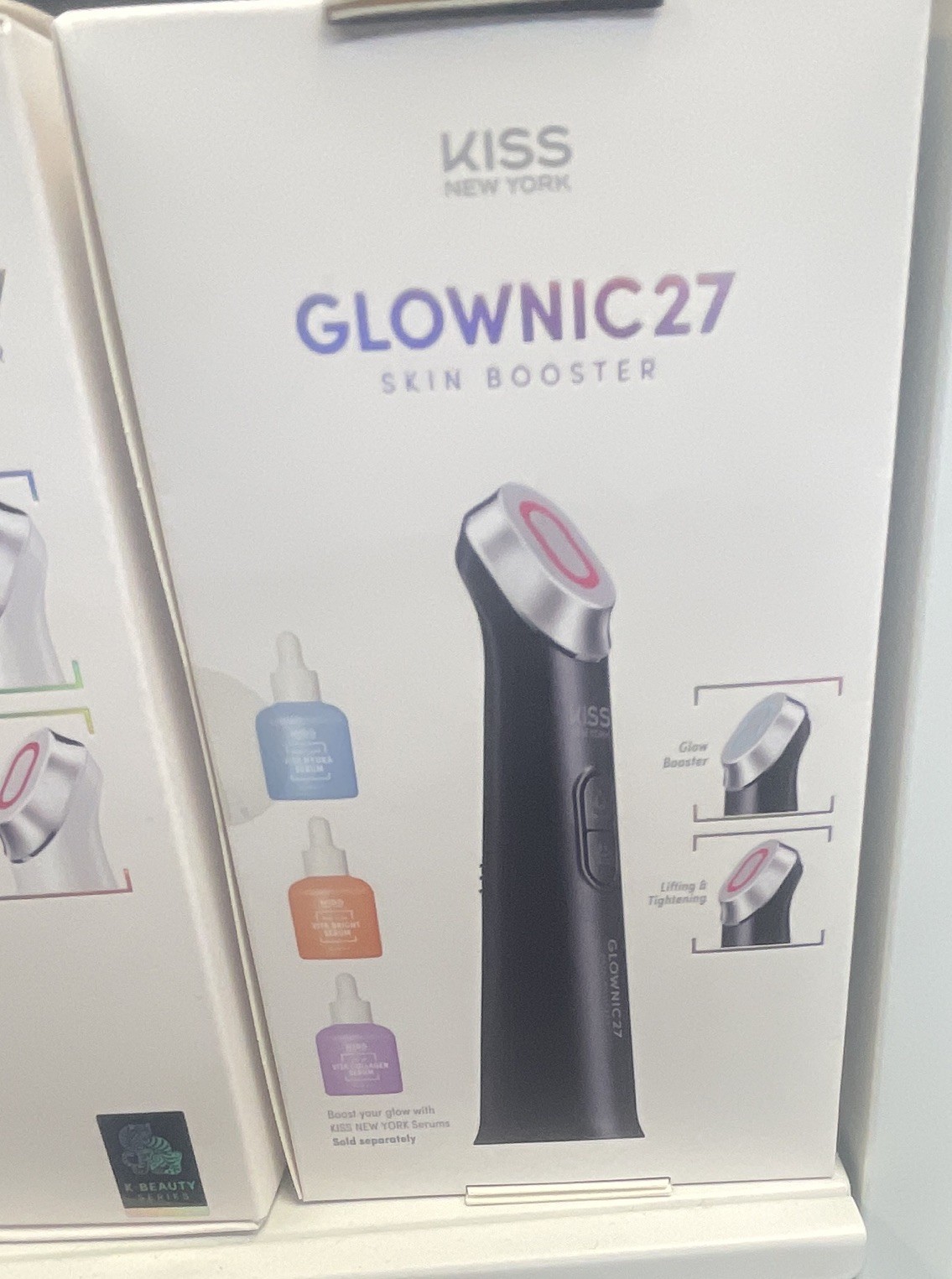 KISS New York GLOWNIC27 Wireless Facial Massager 3 Speeds 27 Min Wrinkles